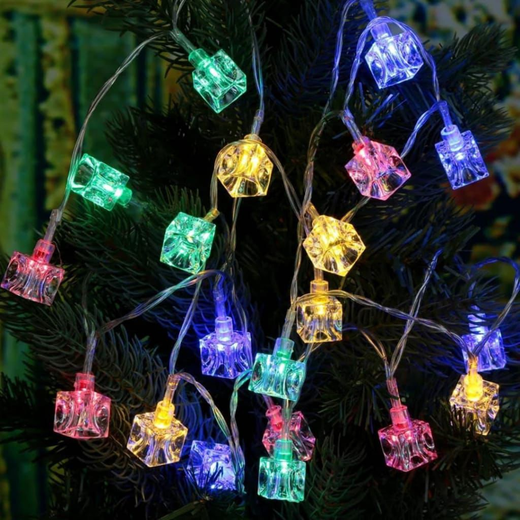 Multicolour Ice Cube String Light (10L) ✨🧊