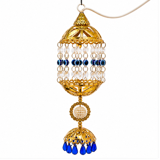 Beautiful Lighting Evil Eye Nazar Battu Golden Jhumar (Size: 30Cm) 🧿