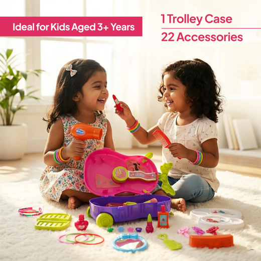 FLYI Pretend Makeup & Beauty Role Play Toy Set for Kids