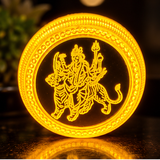 Durga Maa LED 2 Pin Night Lamp (MG45) (Size: 8cm)