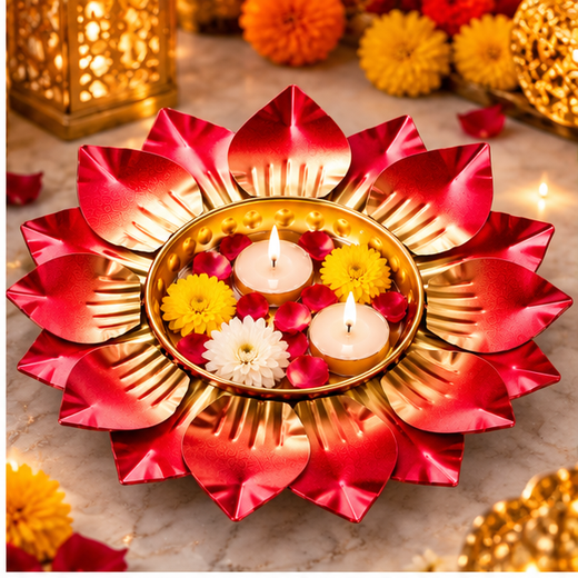 Colourful Lotus Urli (Size: 11.5 Inch) 🪷