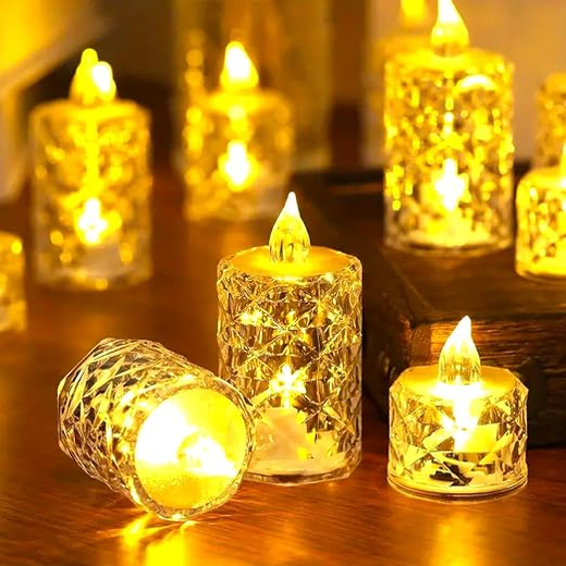 Crystal LED Candles🕯️(24 Piece)