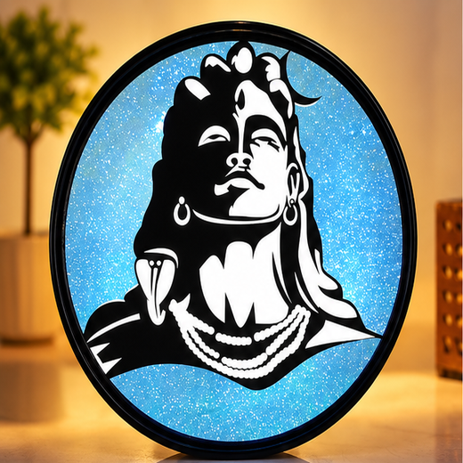 Adiyogi Round Light For Decoration (Size: 22*22 CM) 🔱