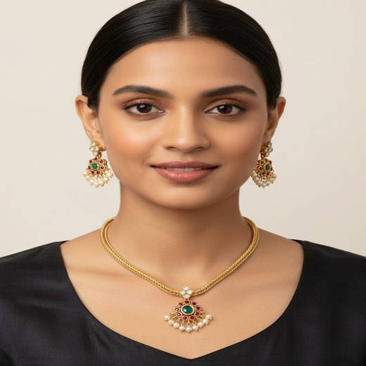 Gold Short Necklace - Image 3