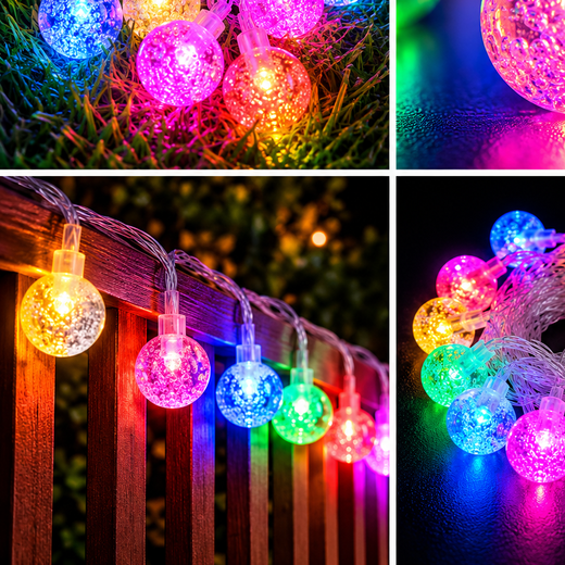 11M Crystal Ball Multicolour String Light 22 Bulb (Print 15M) 🔮 ✨ - Image 3