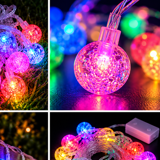 11M Crystal Ball Multicolour String Light 22 Bulb (Print 15M) 🔮 ✨ - Image 2