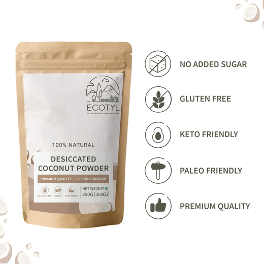 Ecotyl Desiccated Coconut Powder | Unsweetened | 250g - Image 3