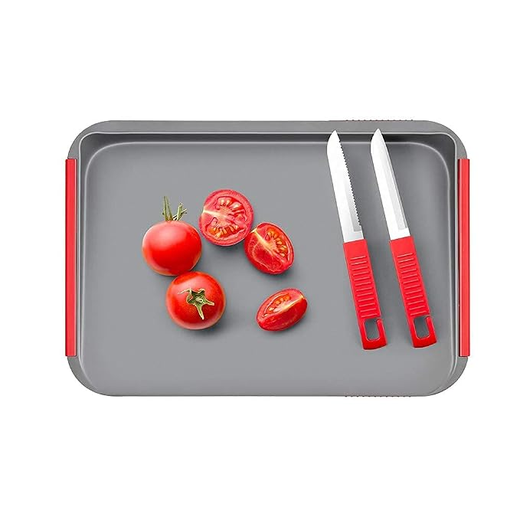 2 in 1 Cut and Chop Plastic Chopping Board
