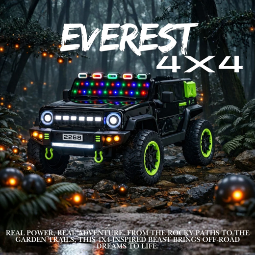 Flyi EV Everest 4x4 Ride-On Jeep (BLACK) - Image 2