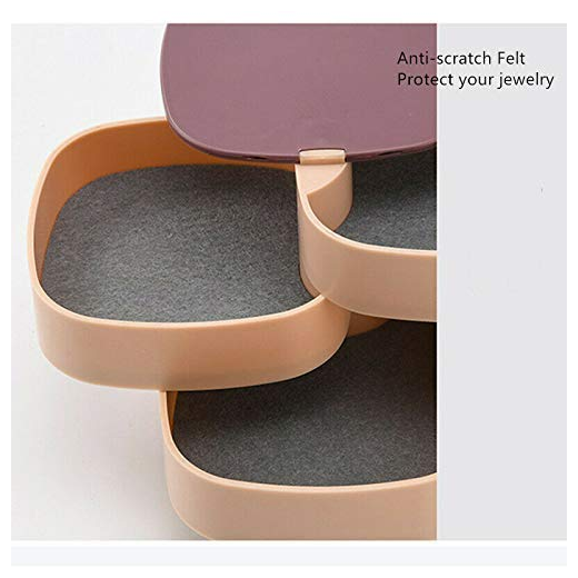 Plastic Rotating Jewelry Organizer Box - Image 4