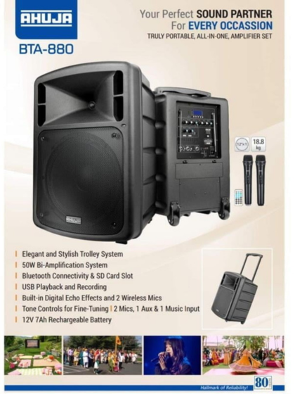 Ahuja BTA 880 Wireless Portable Speaker, Black