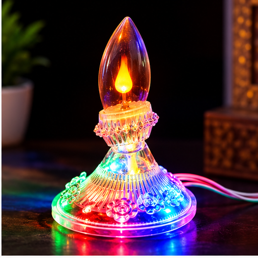 Crystal Flickering Pooja Stand - Image 2