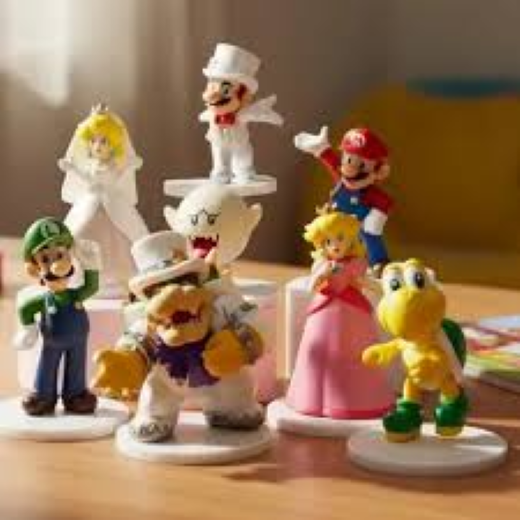 Mario set of 8 pcs white tray - Image 4