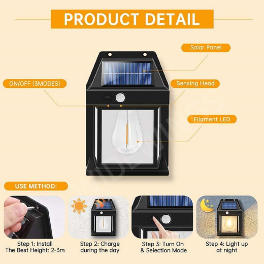 Solar Wall Bulb Lamp - Image 4