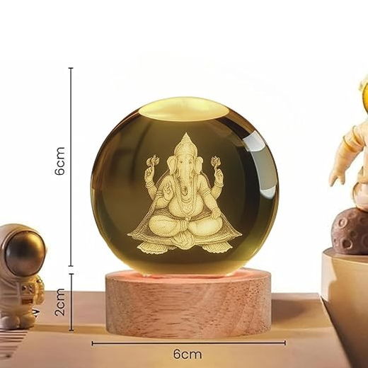 GANESH JI 3D CRYSTAL BALL 🔮 - Image 2
