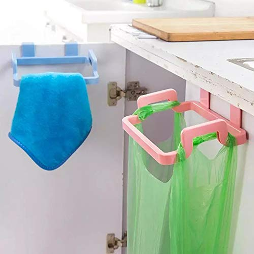 Kitchen Plastic Holder Garbage Bag Rack Hanger Holder - Image 3