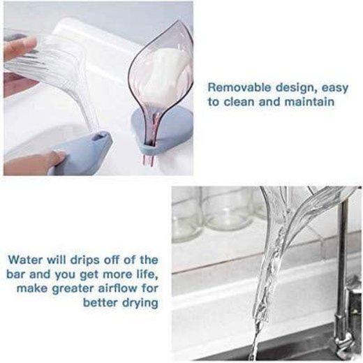 Leaf Water Drain Soap Holder (Pack of 2) - Image 4