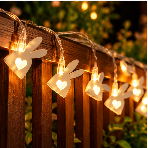 Wooden Rabbit String Light (14L) ✨🐰 - Image 3