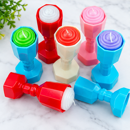12 Piece Box Wax Candle With Plastic Stand (Size: 5.5 Inch) 🕯️ - Image 2
