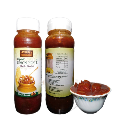 Organic Lime Pickle I Khatta Meetha I Added Dry Grapes - Image 4
