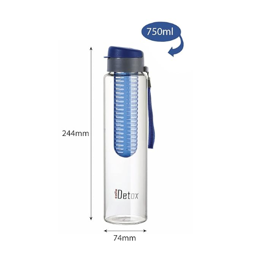 650 ML Plastic H20 Water Bottle With Fruit Infuser - Image 3