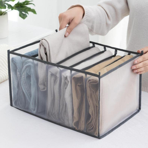 7 Grid Folding Clothes Organizer for Wardrobe (Medium Size) - Image 4