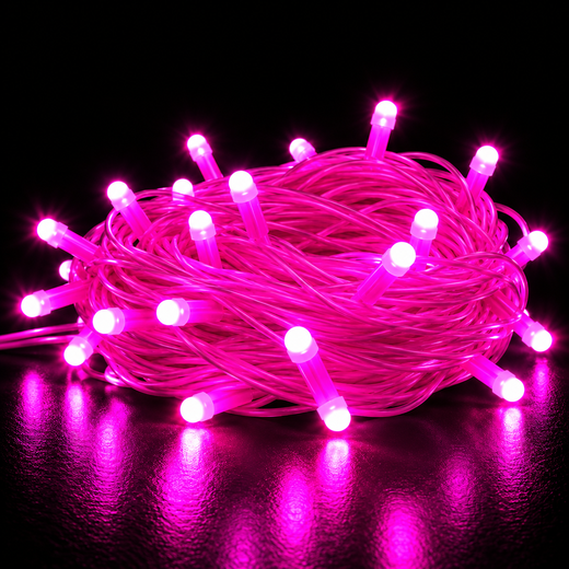 10M Pixel Pink String Light (26 Bulb) (5 MM) (Print: 15M) ✨ - Image 4