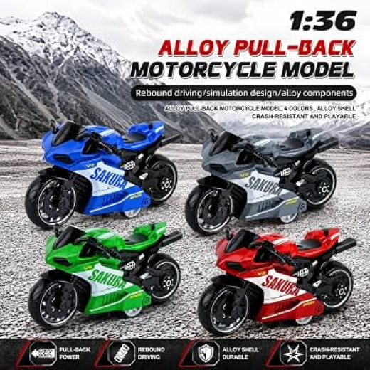 2 PCS Die Cast Motocycle - Image 2