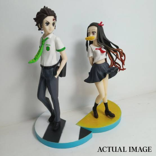 Tanjiro & Nejuka School Uniform Action figures set with box - Image 3
