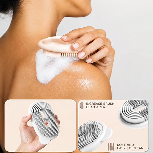 2-in-1 Travel Soap Case with Bath Brush - Image 4