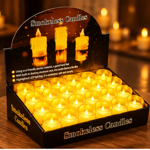 Crystal Candle 🕯️- (24 Piece Box) Size: 9cm - Image 2