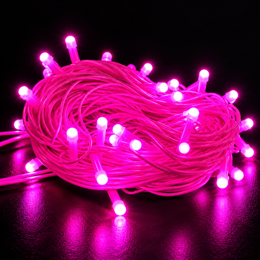 10M Pixel Pink String Light (26 Bulb) (5 MM) (Print: 15M) ✨ - Image 2
