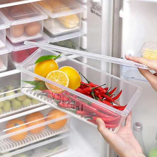 Fridge Storage Container with Removable Drain Plate - Image 2