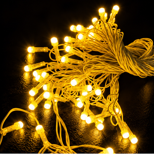 15M Pixel Yellow String Light (60/48 Bulb) (8 MM) (Print 20M) ✨
