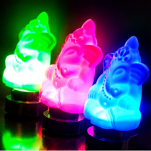 Ganesh Ji Light (Mix Colours)- (1 Piece)