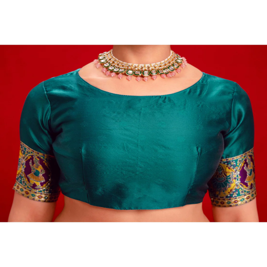 Dark Purple Silk Woven Paithani Saree - Image 2