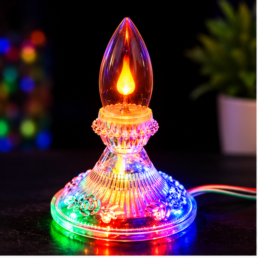 Crystal Flickering Pooja Stand