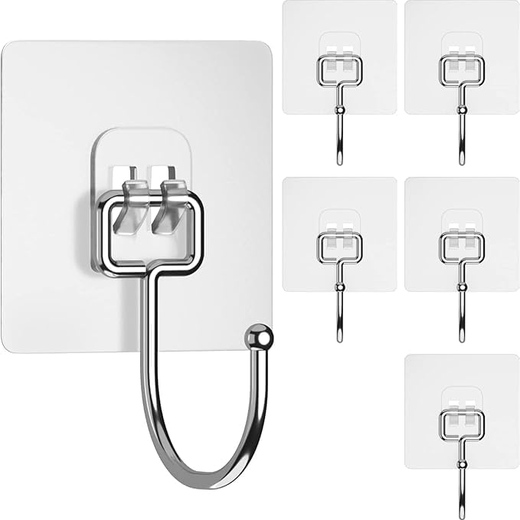 TRANSPERANT Self-Adhesive Hooks