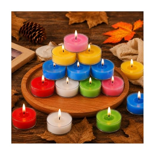 Color Wax Smokeless Candle (Diya) (Set Of 50) - Image 3