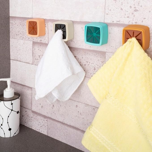 Set of 4 Square Self Adhesive Towel Holder - Image 2