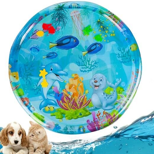 Round baby water play mat