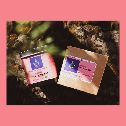 MENCHA - Heart Tea Tin 50gr - Caffeine Free - Himalayan Herbal Blend for Support Heart Health | Help for High Blood Pressure | Antioxidant - Image 4