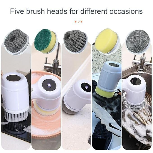 5 in 1 Bathroom Cleaning Brush Electric Cleaning Scrubber - Image 4