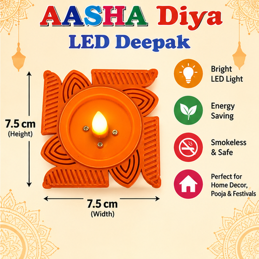 Big Swastik Water Sensor Diya (10 Piece Box) 🪔 - Image 4