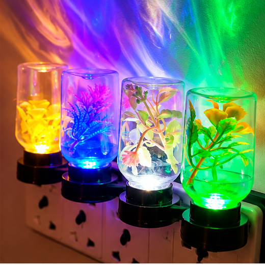 Flower & Plant Design Multicolour Night Lamp 🪻- (1 Piece)