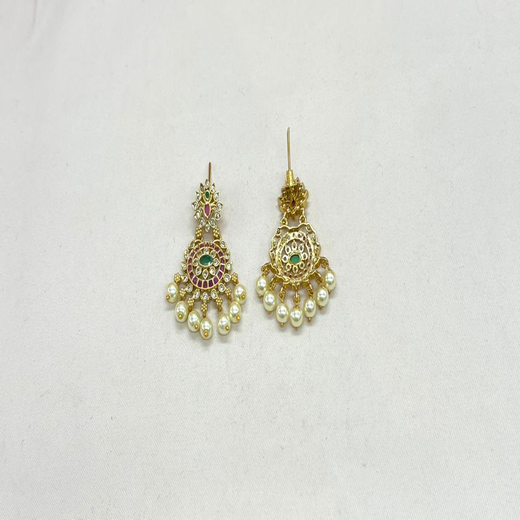 Matte finishing with lord Lakshmi designed Short Necklace - Image 2