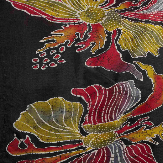 Black Vichitra Silk Printed Saree - Image 3