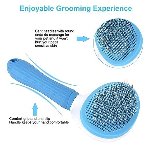 Self Cleaning Slicker Brush for Dogs & Cats - Image 4