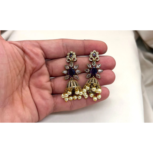Victorian Purple stone Short Necklace - Image 3