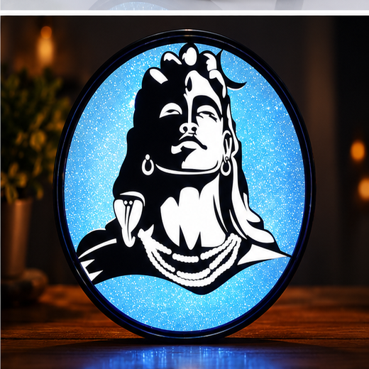 Adiyogi Round Light For Decoration (Size: 22*22 CM) 🔱 - Image 4